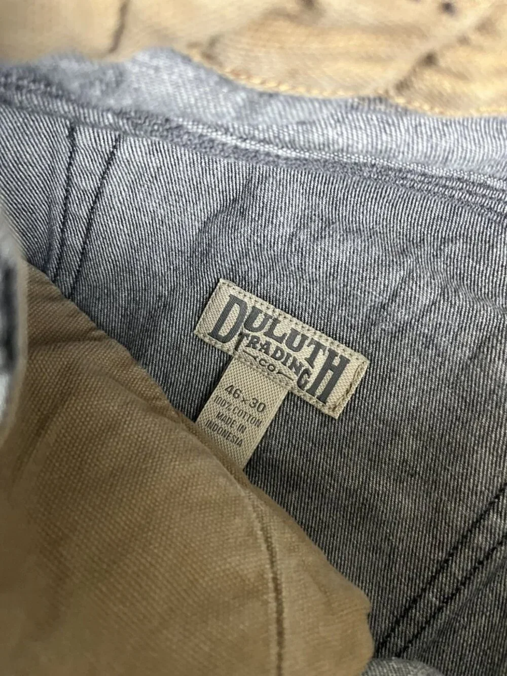 Duluth Trading Co Mens Black Relaxed Fit Jeans 46x30